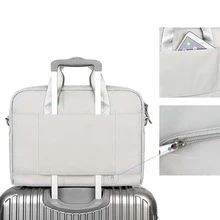 1pc Large Capacity Waterproof Multi-Compartment Laptop Backpack, Suitable For Office Use Laptop Bag Laptop Sleeve Computer Bag For School Student Classroom Laptop Bags Classroom Bags Teacher Storage Bags Classroom Organizer Bags - Light Grey - View 4
