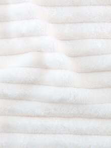 1pc Solid Color Striped Coral Fleece Baby Swaddle Blanket Love Valentine