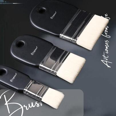 Nylon Bristle Paint Brush Set For Watercolor, Oil, Acrylic, Wall Art, Diy Painting With Suction Cup, Single,Back To School,School Supplies