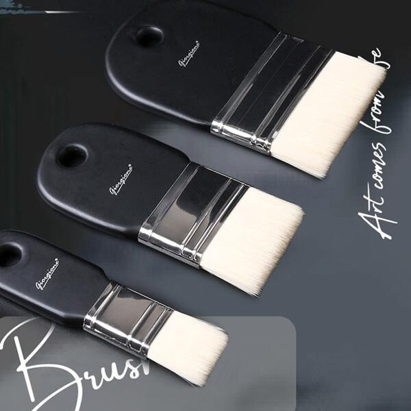Set de pinceles de cerdas de nailon para acuarela, óleo, acrílico, arte en pared, pintura DIY con ventosa, individual, de vuelta a la escuela, útiles escolares