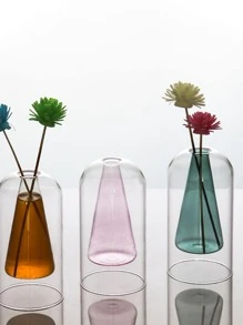 1入組雙層玻璃花瓶香薰瓶家庭裝飾房間裝飾現代婚禮裝飾水培花盆玻璃容器工藝裝飾物 - 無色 - 查看 6