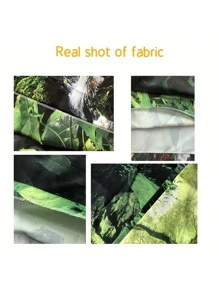 月光花園桃皮掛毯,白色壁掛掛毯,月亮被植物和鮮花包圍 - 彩色 - 查看 5