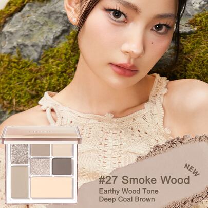 JUDYDOLL 7色眼影盘，包含眼影、腮红、高光和修容——水泥灰大地色系，多功能彩妆盘，送给朋友、女友的独特礼物，适合婚礼、单身派对、日常妆容、甜美妆容、腮红妆容、约会妆容。