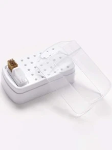 2 In 1 Nail Drill And Polish Head Organizer &1pc Dustproof Makeup Organizer & Portable Nail Drill Organizer With Cleaning Brush & 30 Hole Nail Polish Head Organizer & Nail Tool Organizer,Nail Supplies,Nail Tools,Nail Art Tools,Back To School,Nails,Nail Tools For Press On Nails