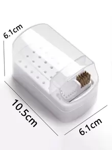 2 In 1 Nail Drill And Polish Head Organizer &1pc Dustproof Makeup Organizer & Portable Nail Drill Organizer With Cleaning Brush & 30 Hole Nail Polish Head Organizer & Nail Tool Organizer,Nail Supplies,Nail Tools,Nail Art Tools,Back To School,Nails,Nail Tools For Press On Nails