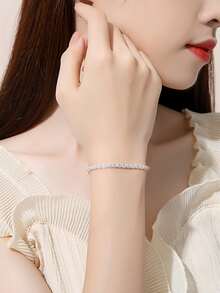 1 Máy Tính Đơn Giản & Cá Tính Lấp Lánh Đuôi Phượng Hoàng Dây Chuyền Vòng Tay Bạc Cho Nữ Ngày Lễ - Bạc - Xem 2