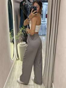 Women Pants - Dark Grey - View 2