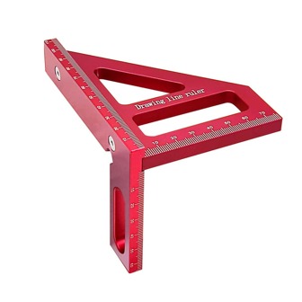 Escuadra de carpintería de aleación de aluminio, regla triangular de alta precisión para medir y trazar para ingenieros y carpinteros