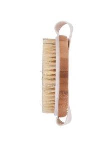 2 trong1 Khô Cơ thể Chải Tự nhiên Bristle Da chết Để loại bỏ Mát xa Chống lại mỡ chảy xệ - Màu be - Xem 9