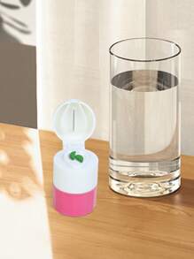 1pc-4 in 1 Portable 4 Layer Powder Tablet Grinder Powder Pill Cutter Medicine Splitter Box Storage Crusher - Pink - View 2