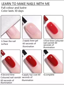 2瓶8毫升黑白凝胶指甲油，黑白凝胶指甲油，可卸UV凝胶指甲油，美甲DIY美甲沙龙居家礼品 - 黑與白 - 查看 7