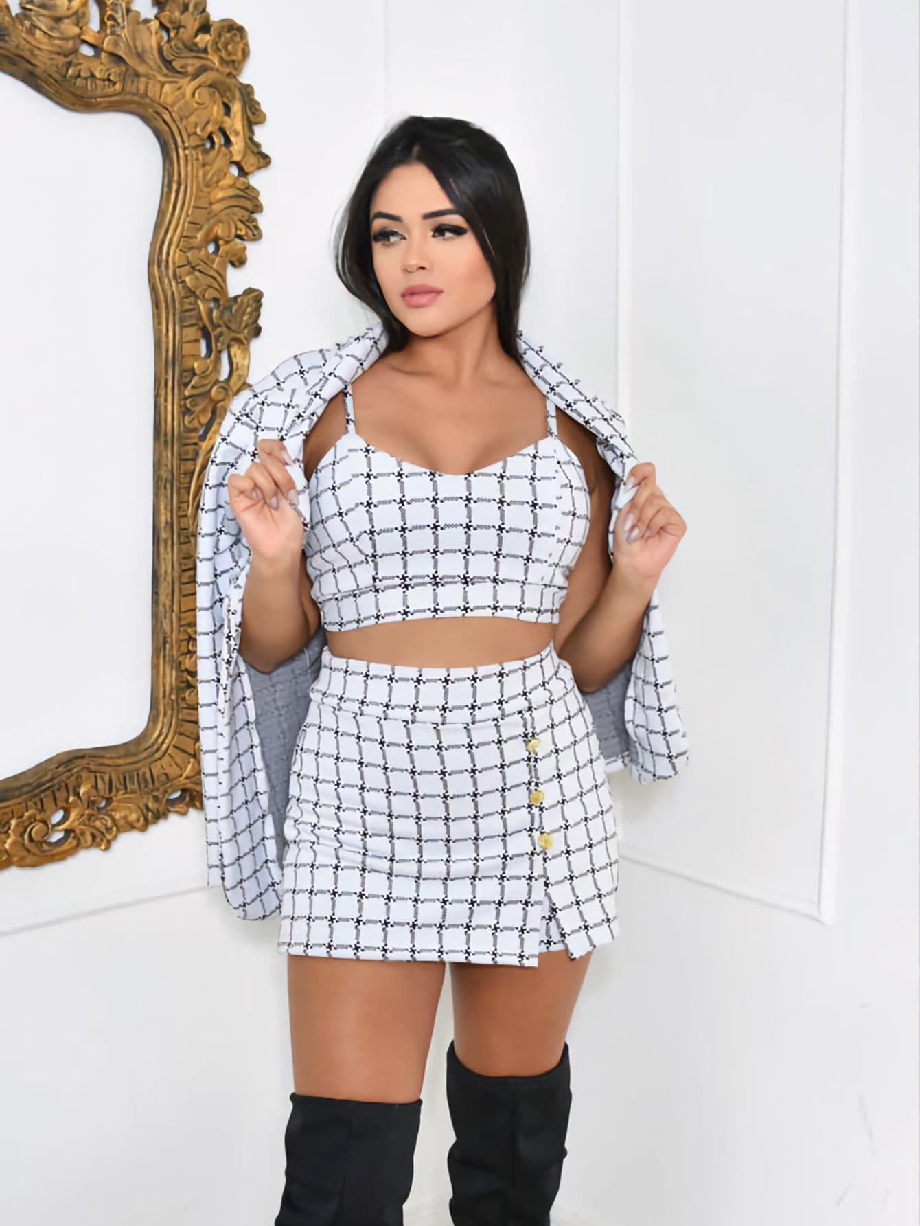 Women Two-piece Outfits - 白色 - 查看 1