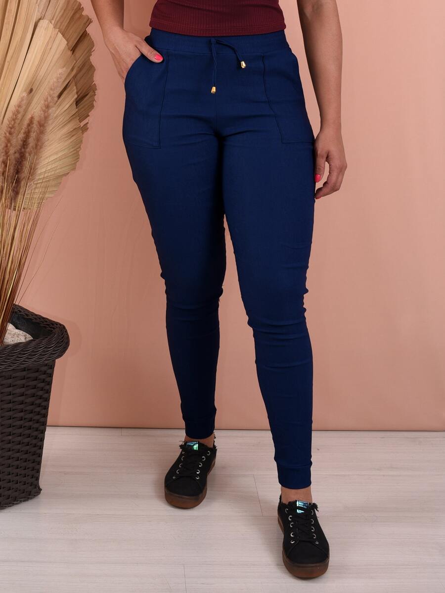 Women Pants - Màu xanh hải quân - Xem 1