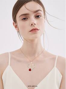 母親節禮物 - 玫瑰與生日石媽媽項鍊,女兒/兒子的母親節禮物,媽媽的生日禮物,愛媽媽母親節和聖誕節的完美禮物