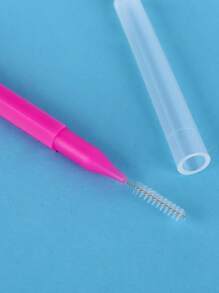 20支/套迷你一次性眉刷，可弯曲微型睫毛膏涂抹器化妆工具，眉刷，眼影刷 - 粉色 - 查看 4