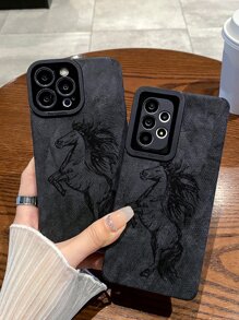 1 个 PU TPU 彩色马彩绘手机壳适用于 iPhone 11、12、13、14、12 Pro Max、13 Pro Max、15、15 Pro、15 Plus、15 Pro Max、iPhone 16、16 Pro、16 Plus、16 Pro Max、三星 A11、A12、A20S、A32、A50、A51、A52、A71、A73、S20 FE、S21、S22、A04、A13、A14、A24、A33、A34、A54 - 彩色 - 查看 5