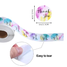 500入/捲謝謝您裝飾貼紙標籤,適用於手工藝品包裝密封 - 彩色 - 查看 2