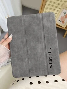 1入組具有支架座、筆槽、睡眠和喚醒功能的 Tpu 皮革智能保護套,適用於三折平板電腦 - 彩色 - 查看 1