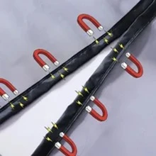 1入組磁力門網蚊帳,可自動關閉不可見網眼,適用於廚房室內客廳 - 黑色 - 查看 3