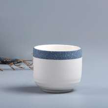 1 pieza Taza tradicional estilo japones hueso porcelana copo de nieve vidriado para o café - Blanco - Ver 1