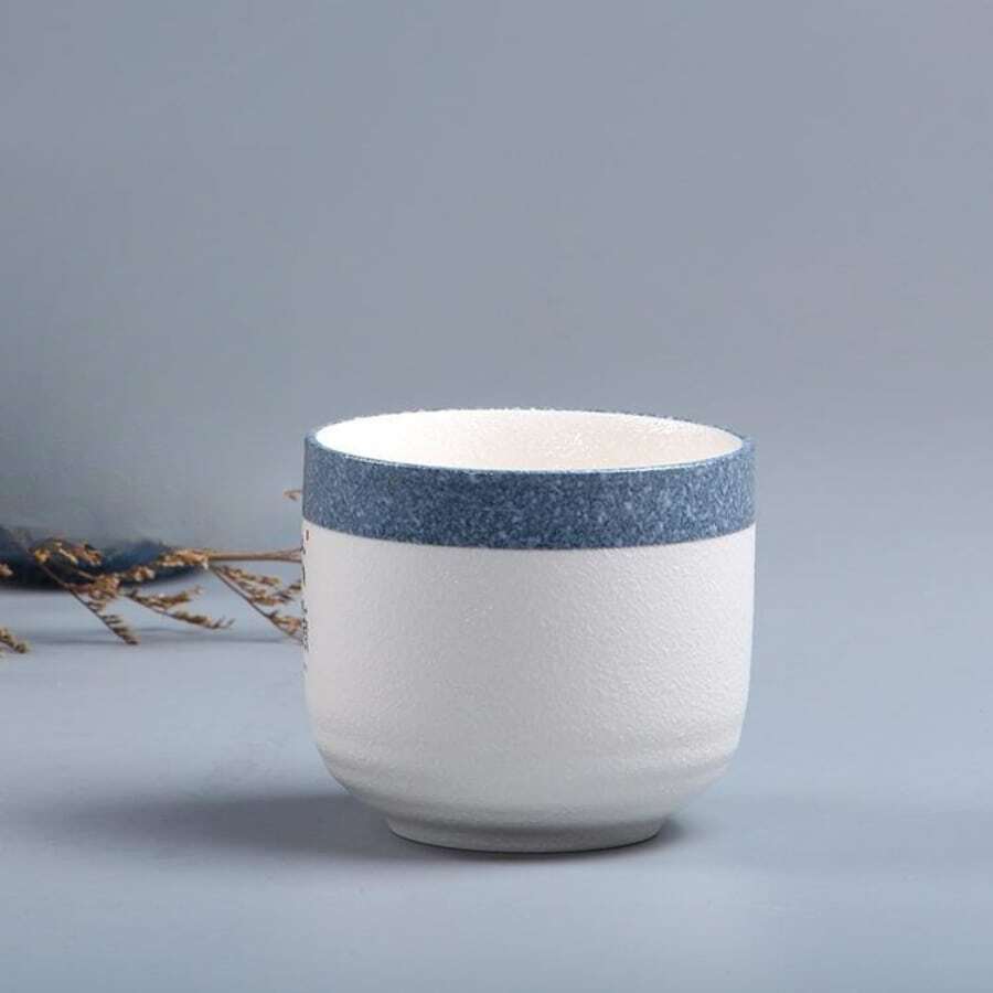 1 pieza Taza tradicional estilo japones hueso porcelana copo de nieve vidriado para o café - Blanco - Ver 1