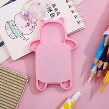 Cute Cartoon Bear Shaped Fashion Mini Portable Calculator, Pocket Size Calculator - Pink - View 5