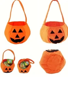2pcs Halloween Pumpkin Shaped Candy Bags,Christmas - Orange - View 5