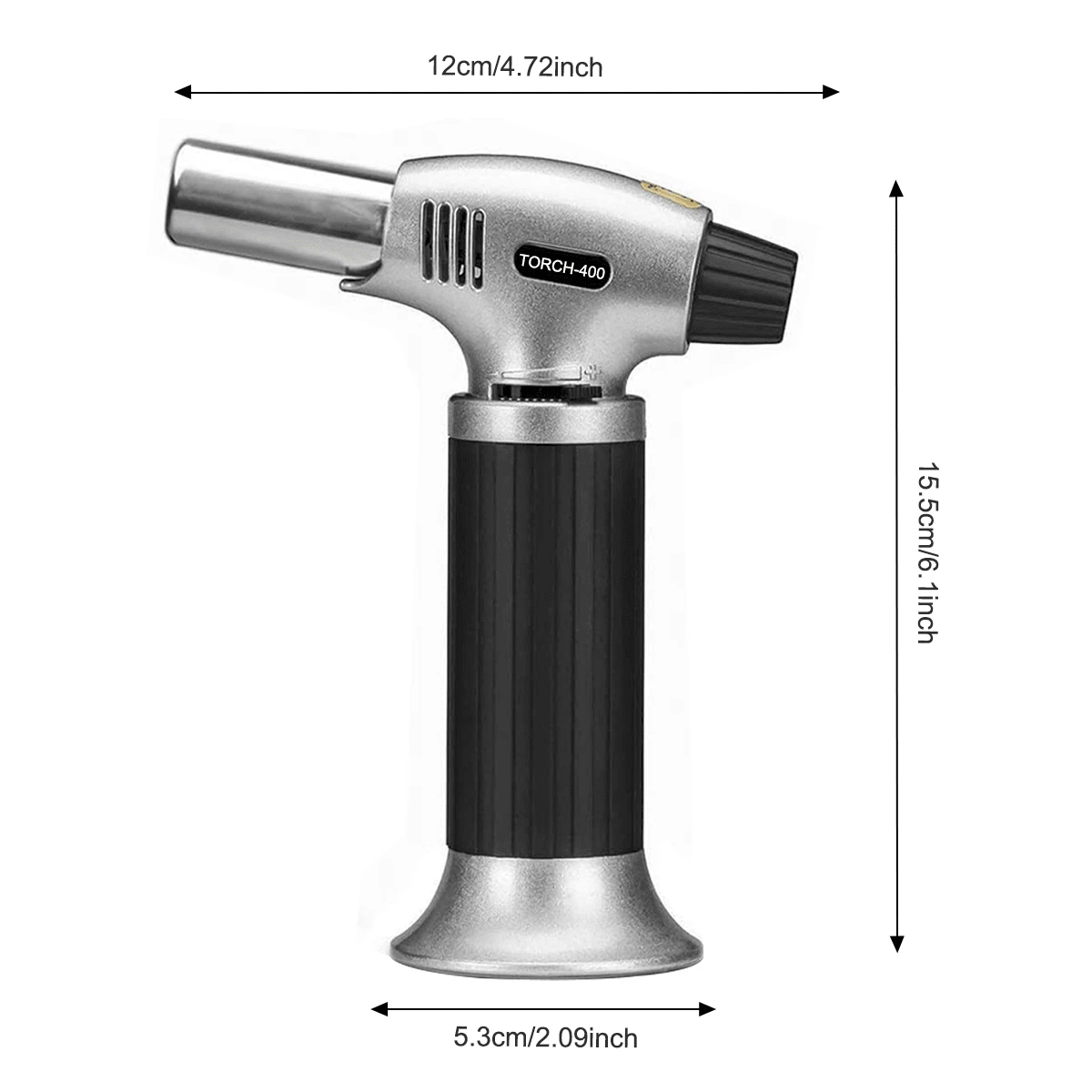 Blow Torch, Fits All Butane Tanks Refillable Kitchen Blow Torch Lighter With Safety Lock And