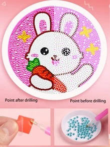 1入組人像圖案DIY鑽石畫 - 彩色 - 查看 5