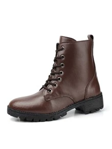 Women Fashion Boots - Cà phê nâu - Xem 3