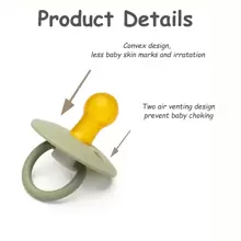 1pc Classic Round Natural Latex Soft-tip Infant Teether Pacifier