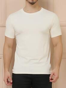 Men T-Shirts - Beige - View 2
