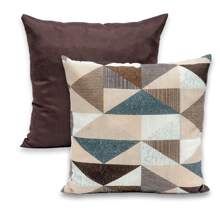 Cushion Cover - 棕色馬賽克 - 查看 3