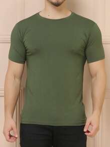 Men T-Shirts - Army Green - View 2