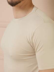 Men T-Shirts - 卡其色 - 查看 3