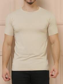 Men T-Shirts - 卡其色 - 查看 2