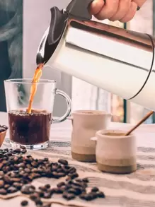 Cafeteira Expresso Italiana 9  Cafés Xícaras Aço Inox 450ml - Prata - Visão 1