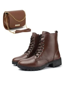 Women Fashion Boots - Cà phê nâu - Xem 1