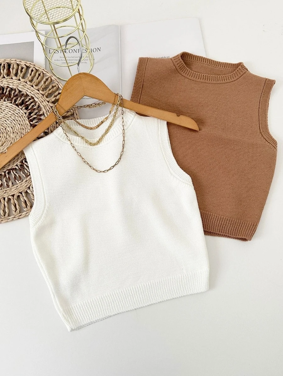 Women Knit Tops - 杏色 - 查看 1
