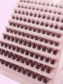 Asiteo DIY Lash Clusters,120 Clusters Individual Lashes, Wispy Soft Natural Look Cluster Lash, False Eyelashes For Home Use, DIY Eyelash Extension Tools For Women - Black - View 7