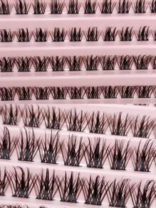 Asiteo DIY Lash Clusters,120 Clusters Individual Lashes, Wispy Soft Natural Look Cluster Lash, False Eyelashes For Home Use, DIY Eyelash Extension Tools For Women - Black - View 4