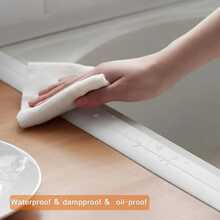 1 Cuộn Trắng PVC Tự dính Không thấm nước Caulk Dải Ruy băng - Hoàn hảo Đối với Phong kín Phòng bếp Bồn rửa chén , Phòng vệ sinh , Phòng tắm , Bồn tắm , Tường & Sàn nhà - trắng - Xem 6