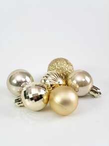 36入組聖誕晚會金色,紅色的,綠色塑膠掛飾球,禮品包,樹裝飾物