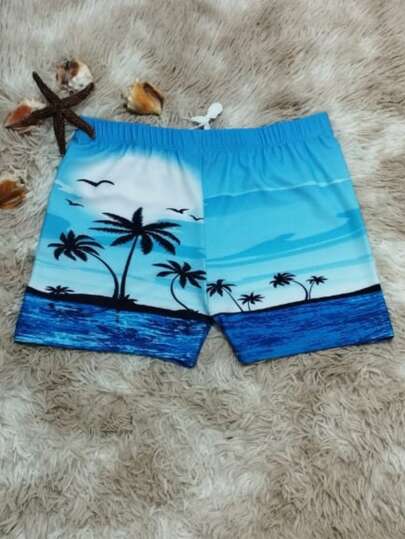 sunga boxer masculino estampa de coqueiro