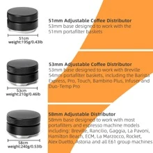 1pc 51/53/58mm Coffee Distributor, Coffee Leveler Tool, Coffee Accessories School Supplies Back To School