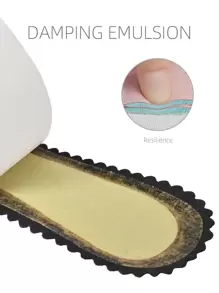 1 Pair Black Non-Slip Breathable Shock Absorbing Sweat-Wicking 7/8 Insoles For High Heels, Back To School Supplies, Boots Accessories For Shoes For Women, For Outdoor, Sport, Travel, Household, Office, School