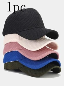 1pc Men's Plaid Solid Color Baseball Cap, Literary Retro Casual Sunshade Cap For Daily And Outdoor Sun Protection - Camel - View 1