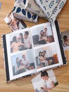 1pc Fabric Covered Photo Album With Rope Design, Creative Collection For Children, Family, Couples, Photo Studio, Can Hold 200 6-inch Photos - Multicolor - View 3