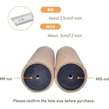 2 Piezas De Repuesto Para Poste De Rascar Para Gato, Piezas De Repuesto Para Árbol Para Gato Pesado Diy, Poste De Cuerda De Yute De 3,35 X 11,8 Pulgadas, Accesorios Duraderos Para Torre De Gato Para Gatos Grandes, Tornillos M10 Incluidos - Amarillo - Ver 6