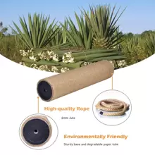 2 Piezas De Repuesto Para Poste De Rascar Para Gato, Piezas De Repuesto Para Árbol Para Gato Pesado Diy, Poste De Cuerda De Yute De 3,35 X 11,8 Pulgadas, Accesorios Duraderos Para Torre De Gato Para Gatos Grandes, Tornillos M10 Incluidos - Amarillo - Ver 2